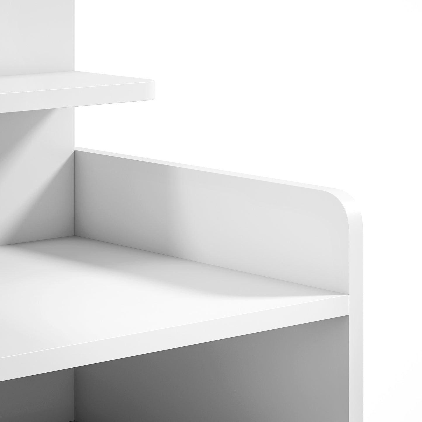 HOMCOM Bedside Cabinet, Bedside Table with Drawer and Shelf for Living Room, White