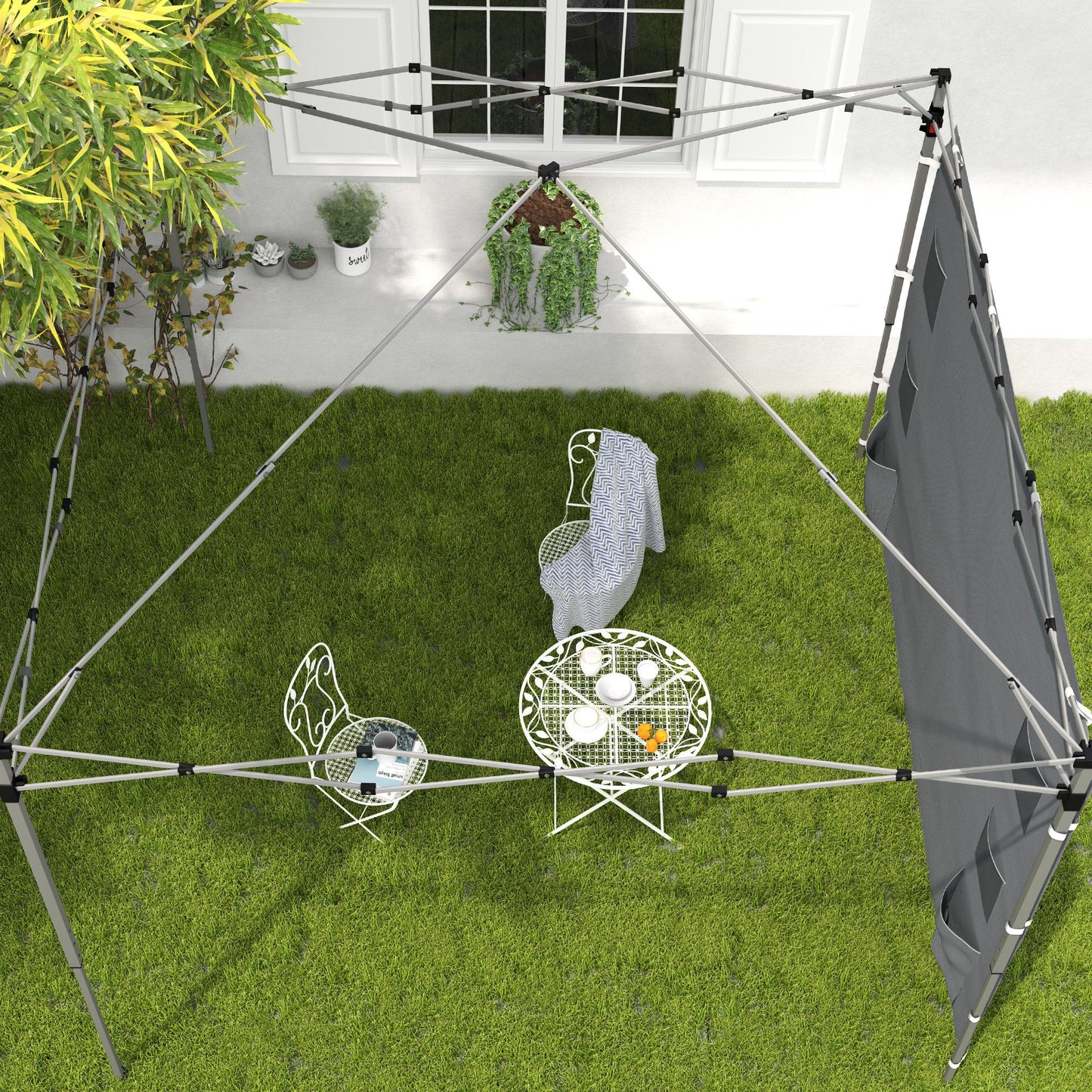 Outsunny 195 x 295cm Replacement Gazebo Sidewall - Grey--ChewyGames-ChewyGames