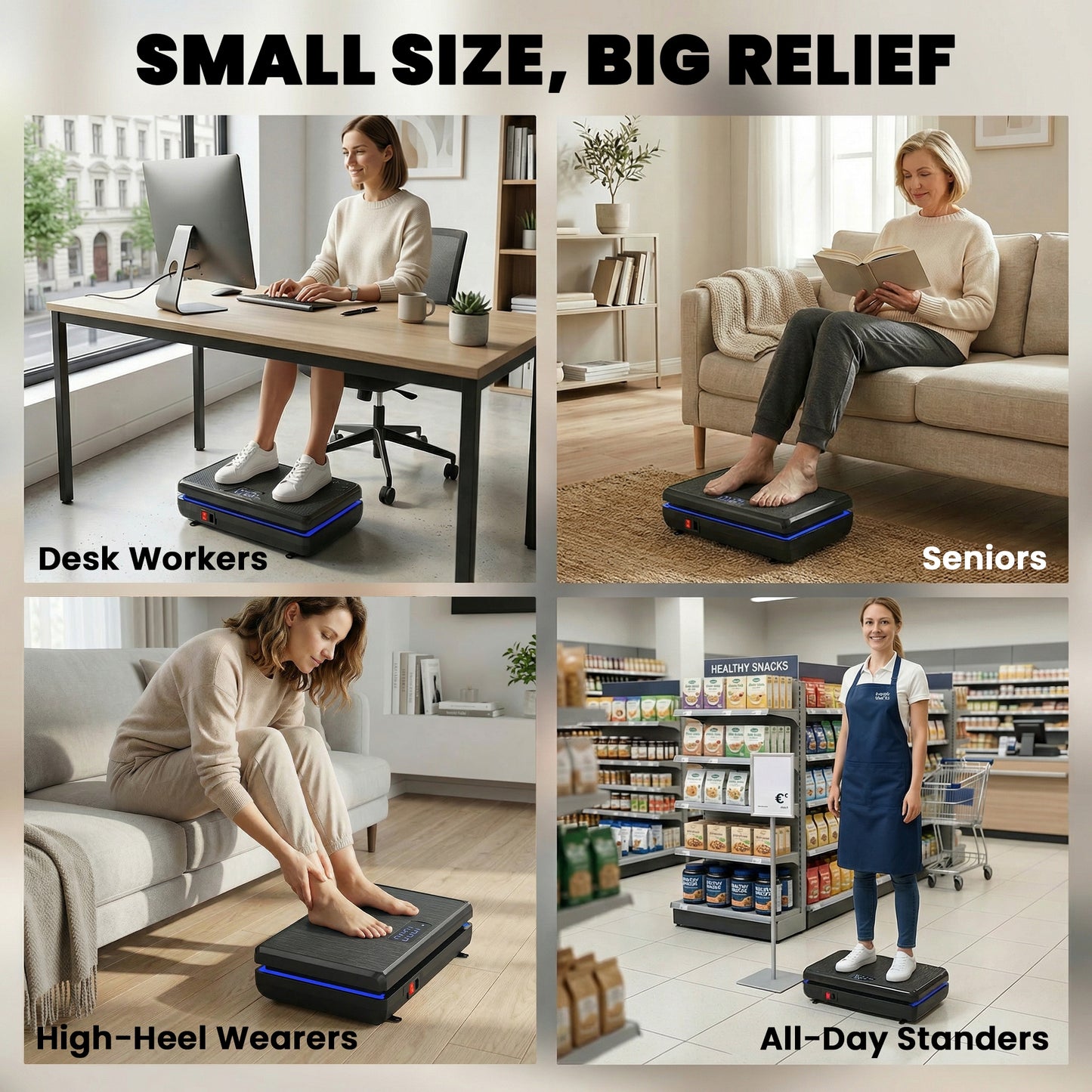 SPORTNOW Vibration Plate Exercise Machine with 120 Speed Levels, 5 Programs, Quiet Vibrating Plate with Resistance Bands