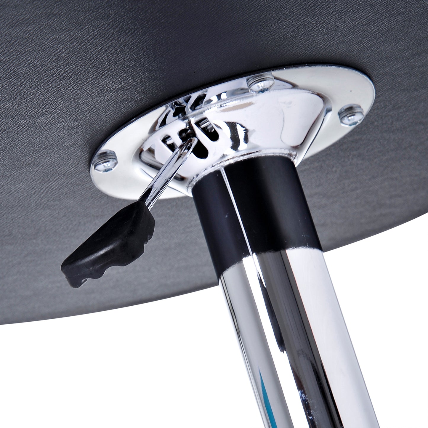 HOMCOM Round Bar Table, 360 Degree Swivel Counter Pub Table with Adjustable Height, for Kitchen, Cafe, Black