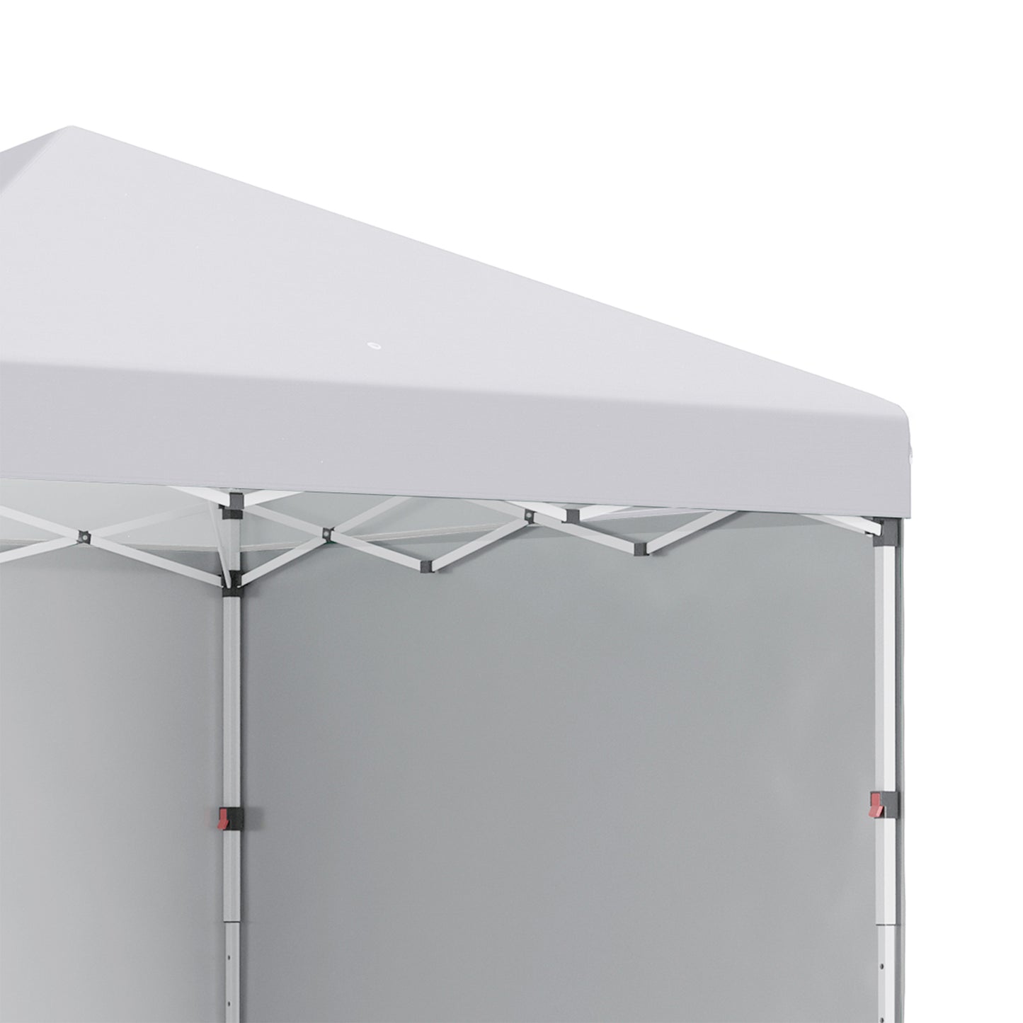 Outsunny 3 x 3 (M) Pop Up Gazebo, UPF 30+ with 2 Sidewalls, Leg Weight Bags and Wheeled Bag, Height Adjustable Party Tent Event Shelter for Garden, Patio, White