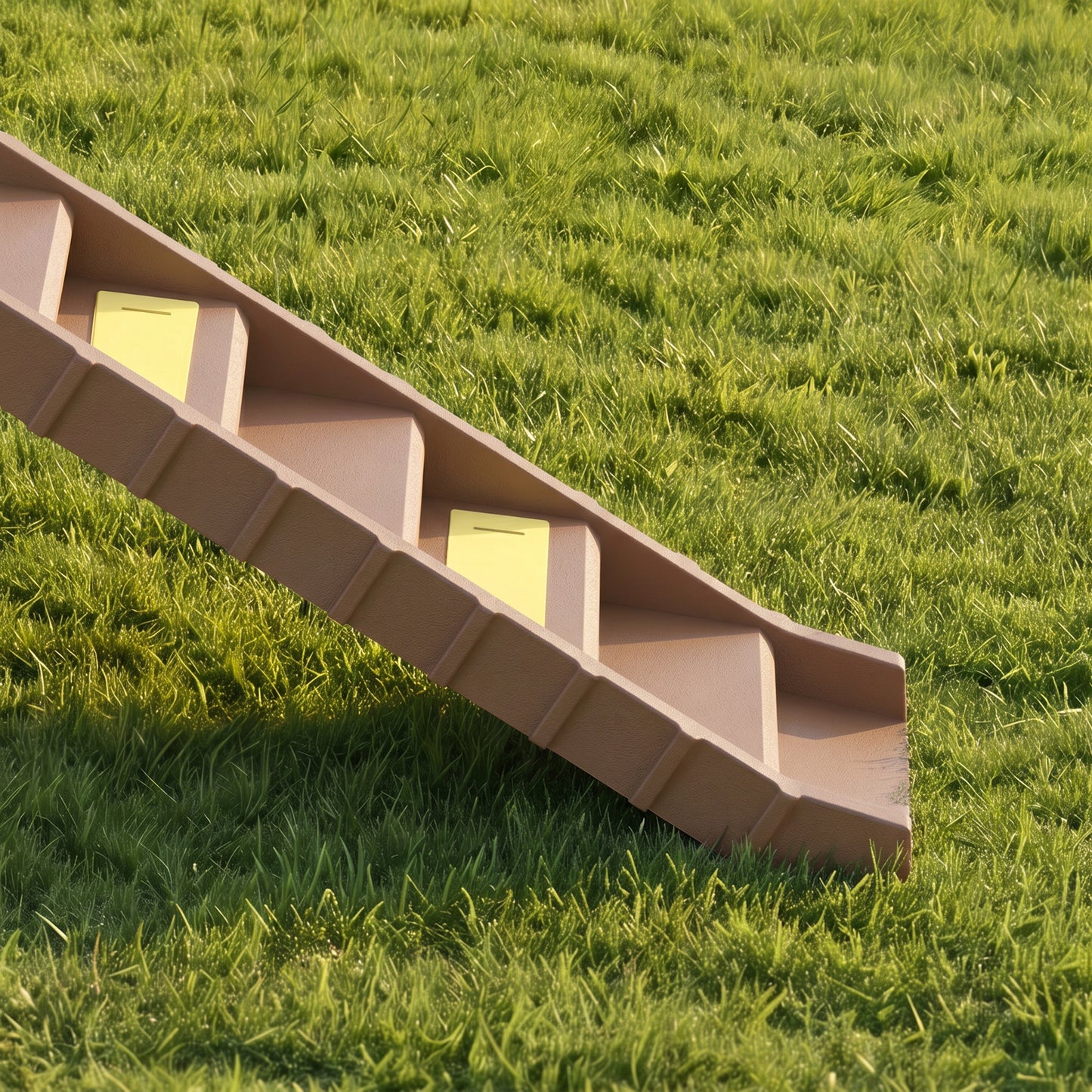 PawHut Dog Car Ramp with Anti-Slip Steps, 10-Steps Pet Stairs for Pets to Access Cars and High Beds, Brown