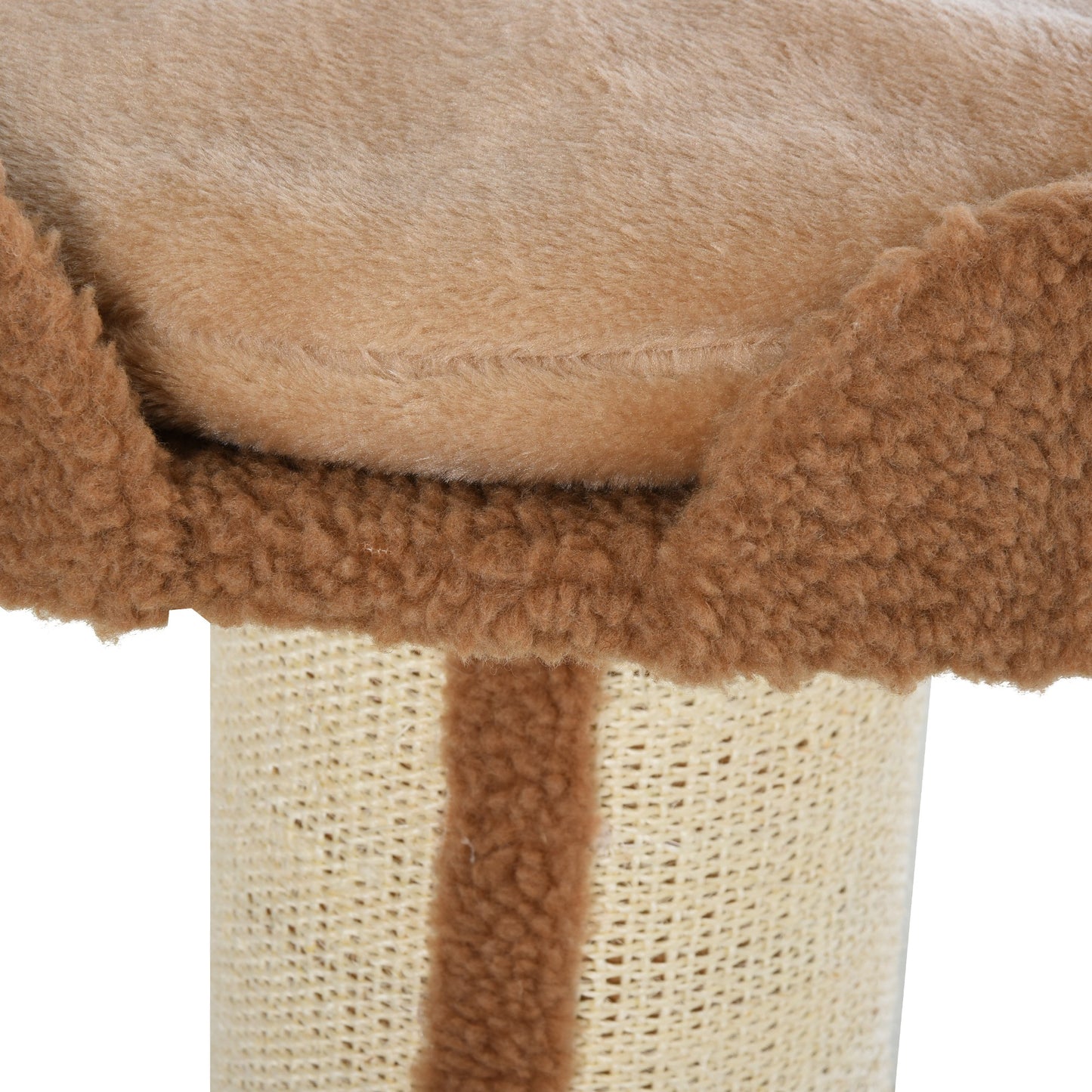 PawHut 91cm Cat Tree, Cat Tower with Scratching Post, Bed, Perch, Removable Cushion for Indoor Kittens, Brown