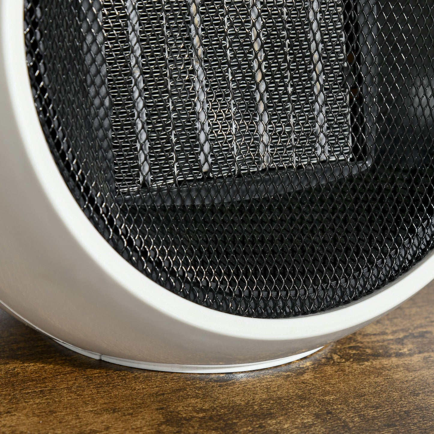 HOMCOM 1500W Small Space Heater, Ceramic Electric Plug in Fan Heater with 3 Heat Setting, Adjustable Temperature, Tip-Over, Overheating Protection, Low Energy, White