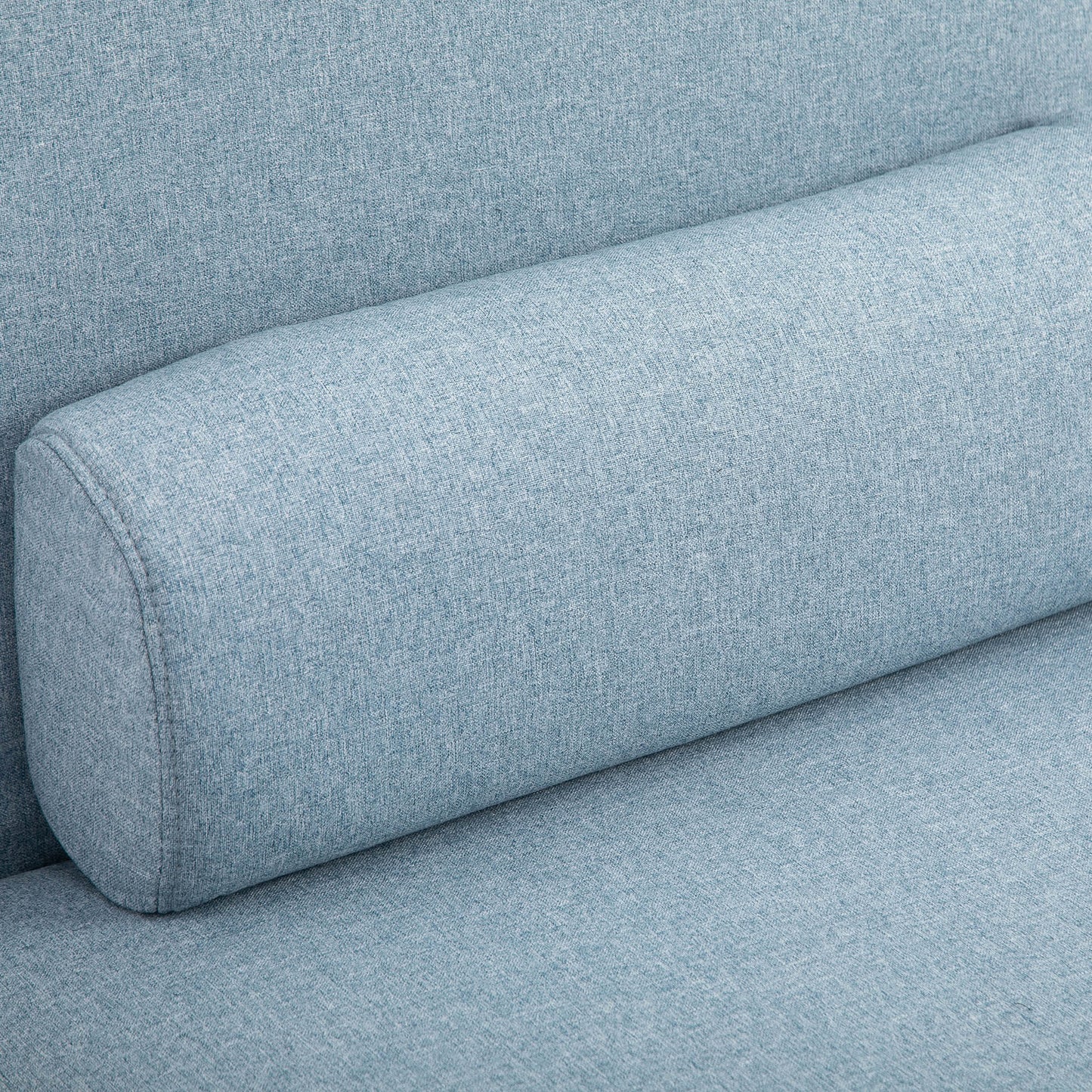 HOMCOM Single Sofa Chair Bed, Linen Fabric 3-in-1 Convertible Sleeper Chair with 5-Position Adjustable Backrest, 75cm Wide Seat, Pillow for Living Room, Bedroom, Sky Blue