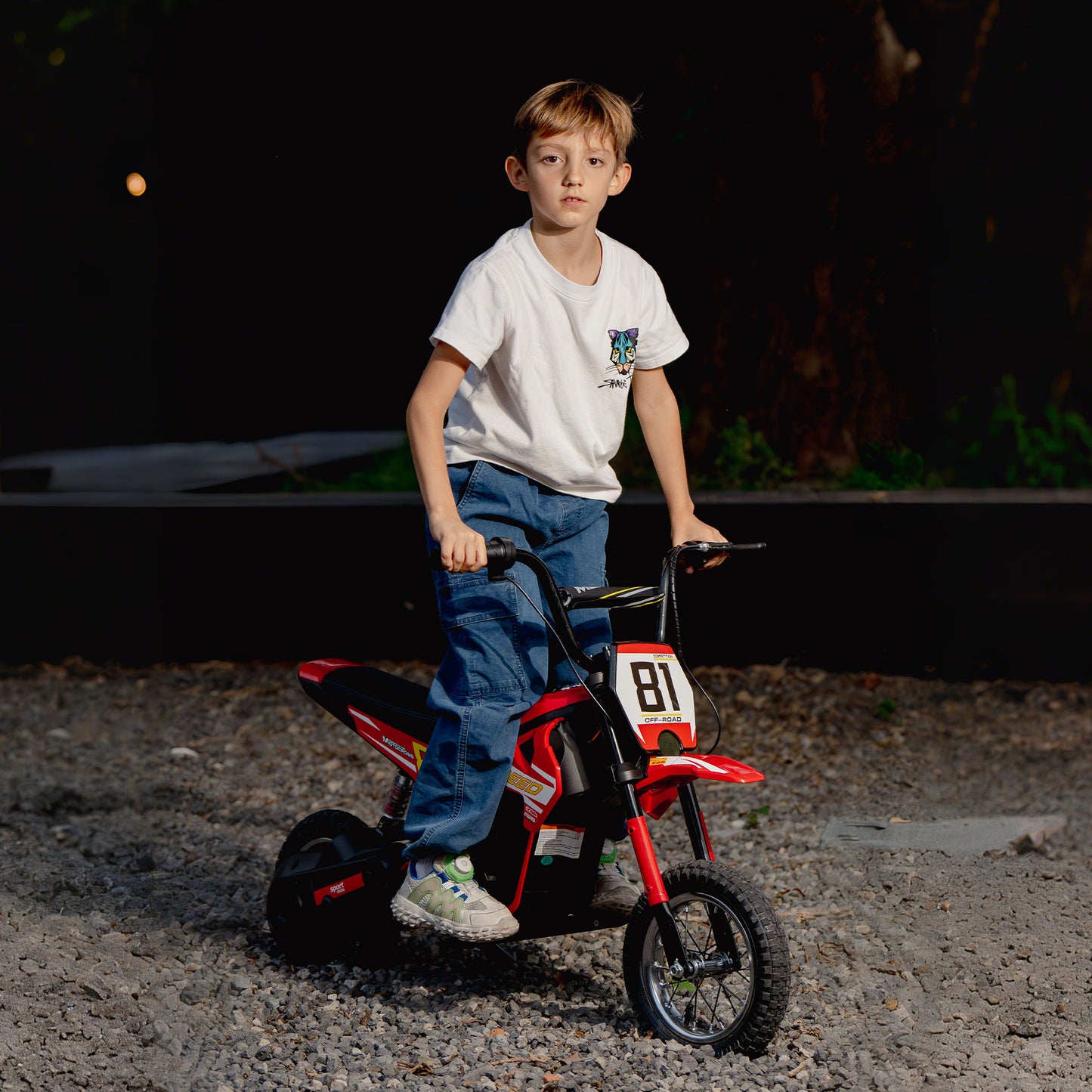 AIYAPLAY Kids Electric Motorbike 3 Gearboxes Speed Ride on Motorcycle with 41min Ranges - Red