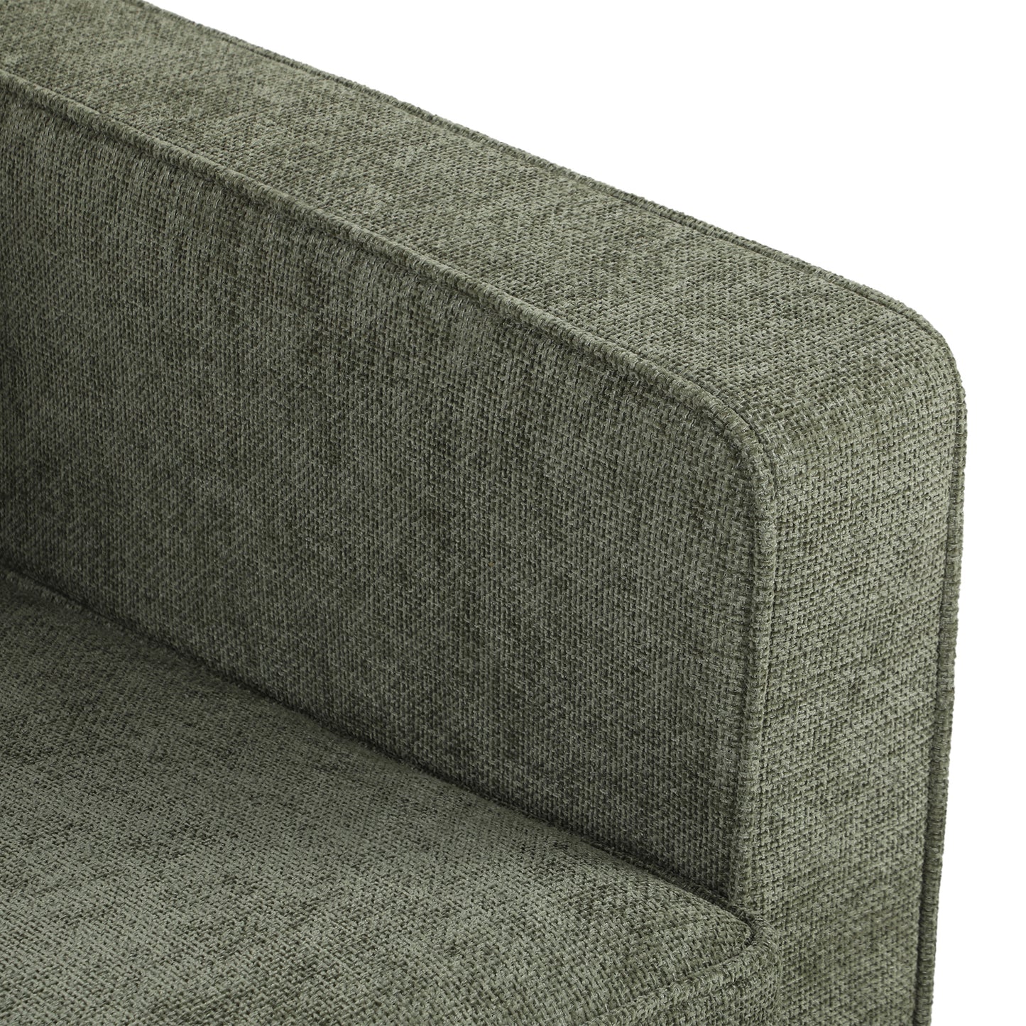 HOMCOM 3 Seater Sofa Button Tufted Upholstered Velvet Couch with Wood Legs for Living Room, Green