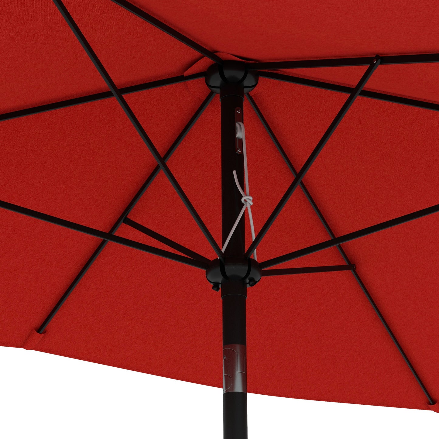 Outsunny 2 x 3 m Rectangular Parasol Umbrella - Red