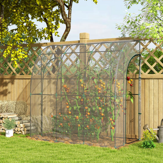 Outsunny 214cm x 118cm Walk-In Lean To Greenhouse, with Accessories-Lean-To Greenhouses-ChewyGames-ChewyGames