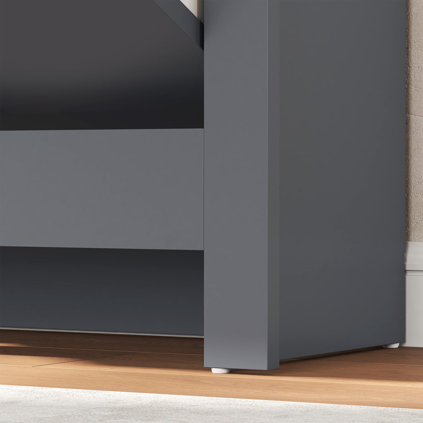 HOMCOM Slim Shoe Cabinet, Narrow Shoe Cupboard with 2 Flip Drawers, Adjustable Shelves for 12 Pairs of Shoes, Charcoal Grey--ChewyGames-ChewyGames