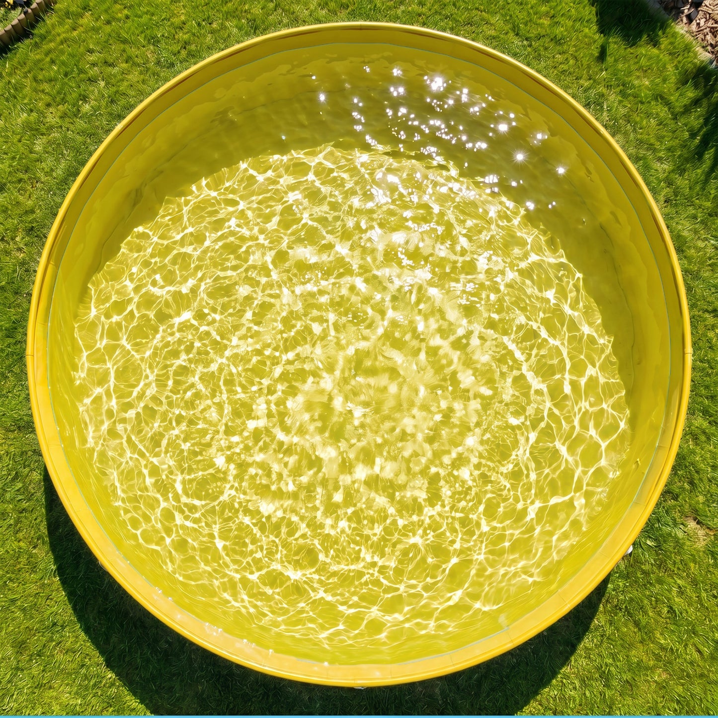 PawHut Foldable Dog Pool for Puppies and Ducks Dog Paddling Pool Bath Tub, Blue, 120 x 30cm