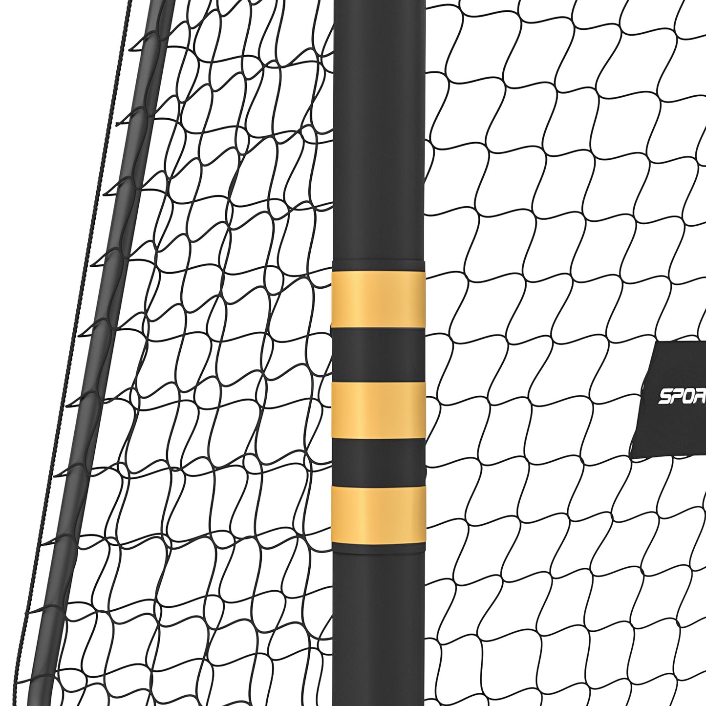 SPORTNOW Football Goal, 8 x 5ft Portable Football Net with EPE Foam Padding, PVC Tube Covers Ground Stakes and Metal Frame