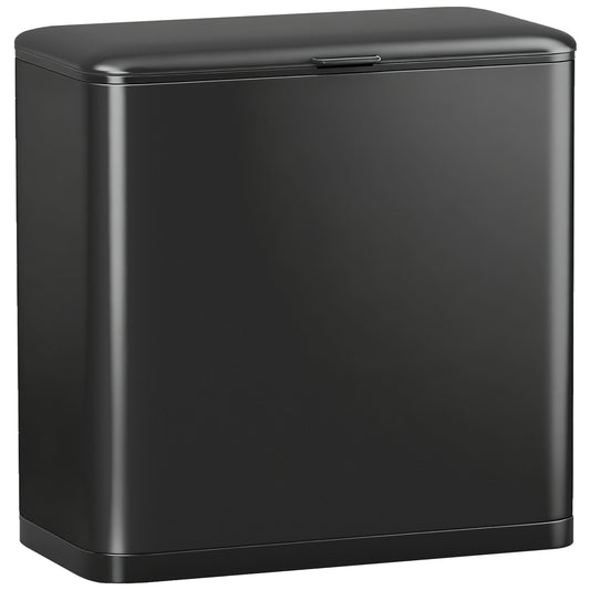 HOMCOM 8L Hanging Kitchen Bin, Rubbish bin with Lid and Removable Inner Bucket for Kitchen Cabinet Door, Under Sink, Office