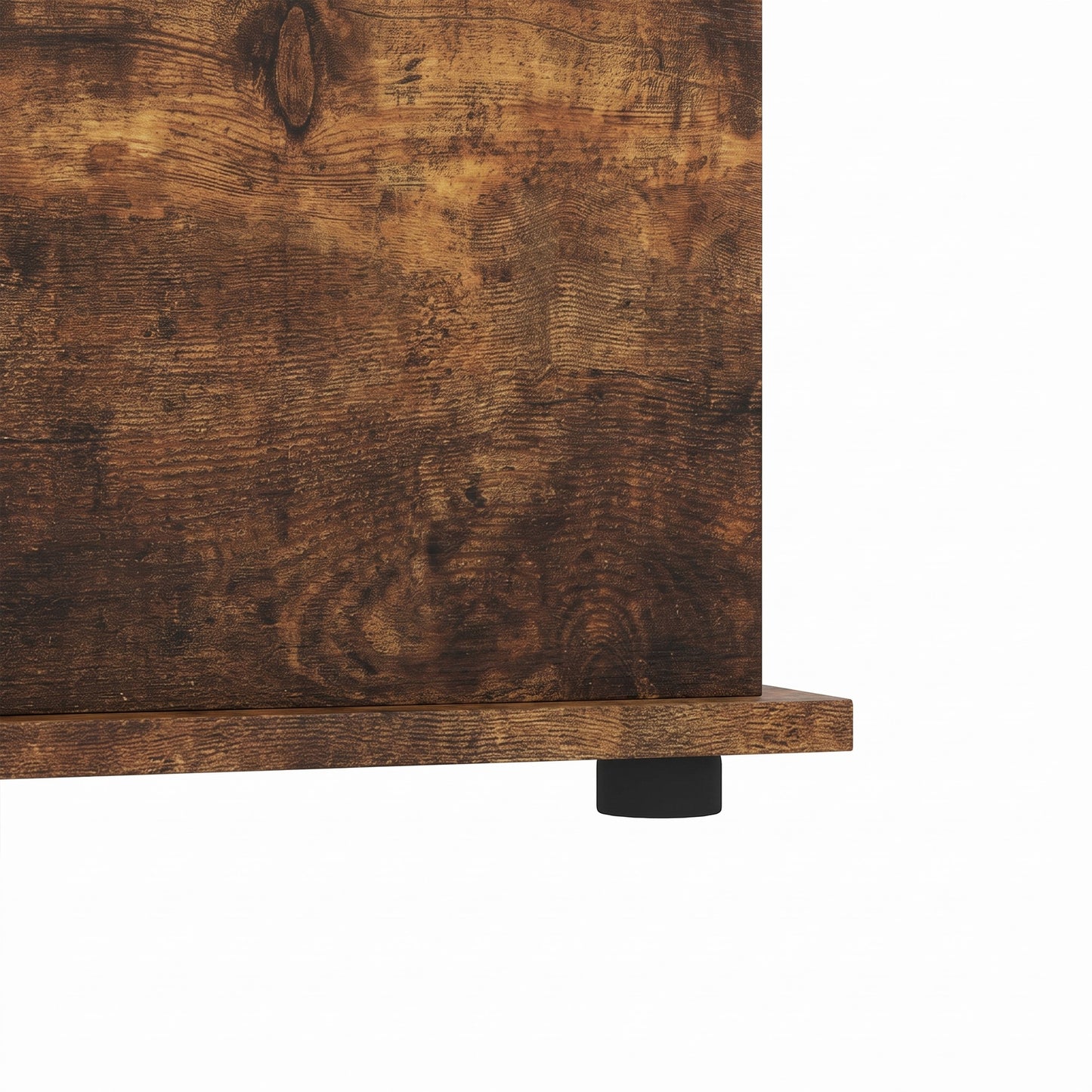 HOMCOM Storage Chest, 102L Blanket Box, Shoe Bench Safety Hinged Lid, Bed End Bench for Bedroom, 80 x 40 x 45cm, Rustic Brown