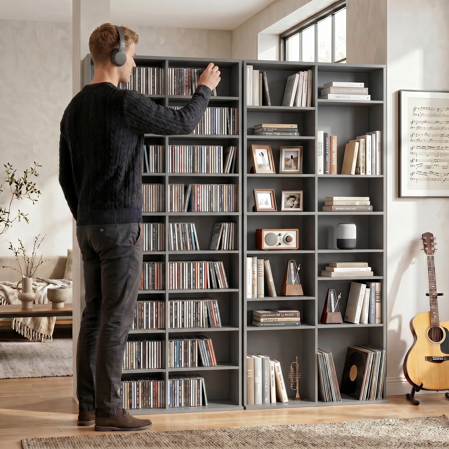 HOMCOM 640 CD Storage Tower - Grey