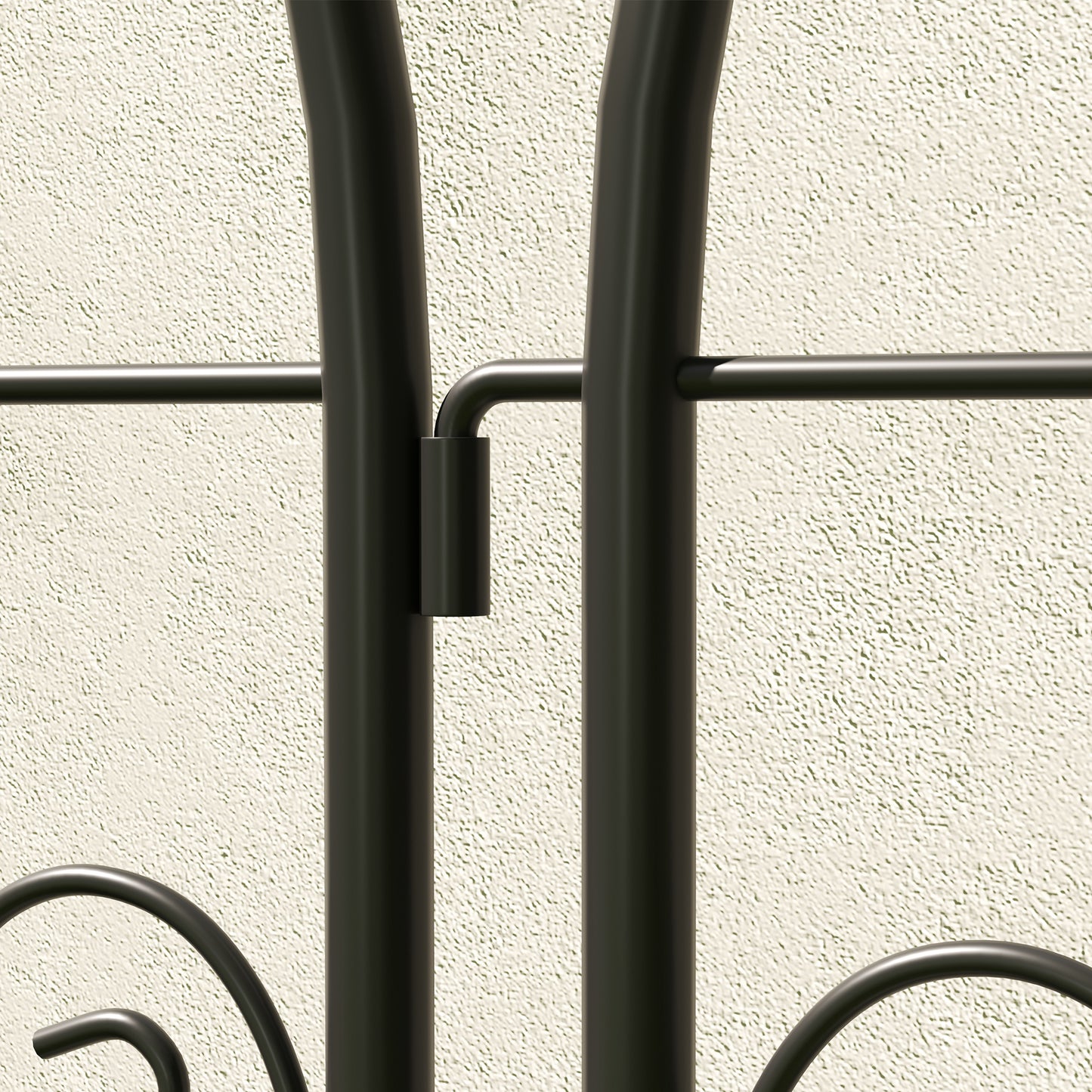 Outsunny Set of 2 Garden Trellis, Metal Fence Panels for Climbing Outdoor Plants, Flowers, 180 x 50cm