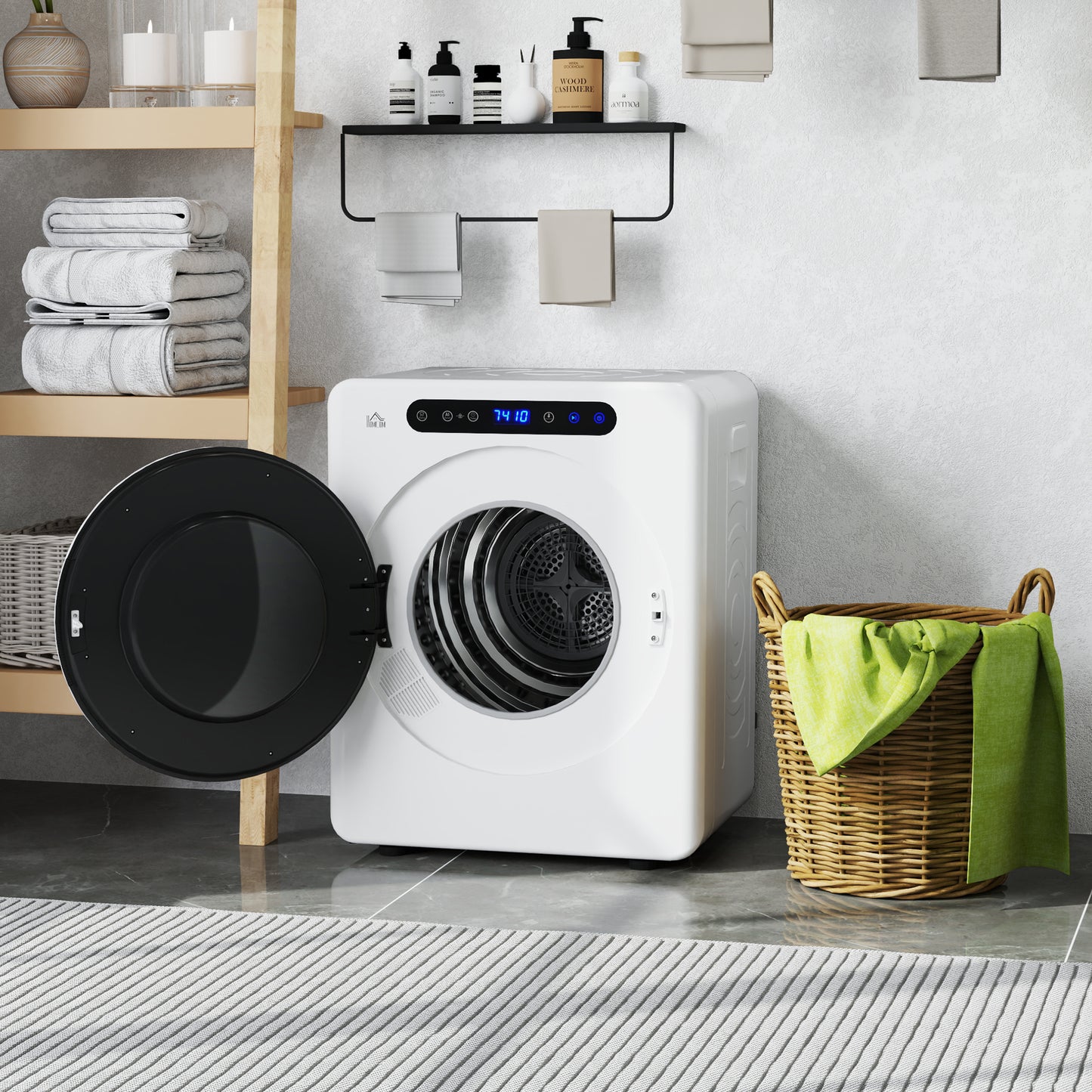HOMCOM 4kg Compact 40-60℃ Tumble Dryer - White