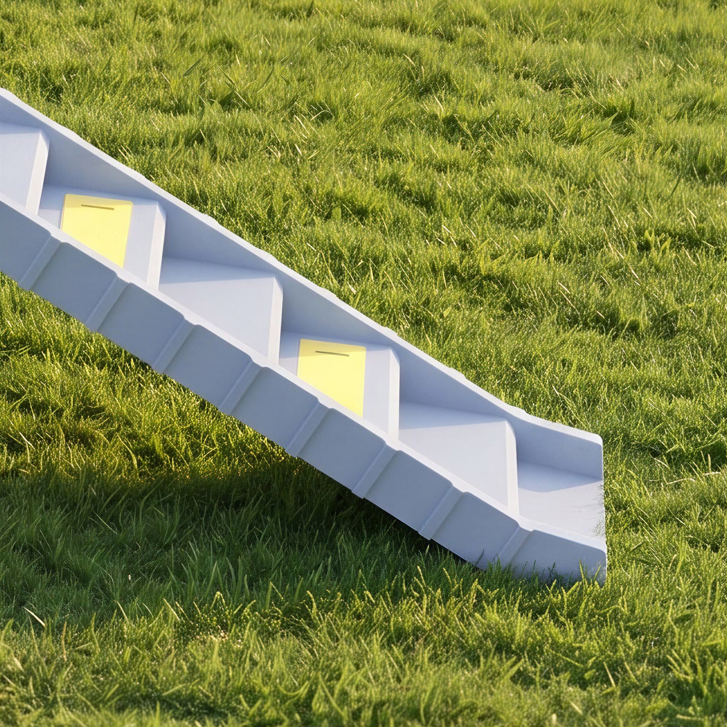 PawHut Dog Car Ramp with Anti-Slip Steps, 10-Steps Pet Stairs for Pets to Access Cars and High Beds, Grey