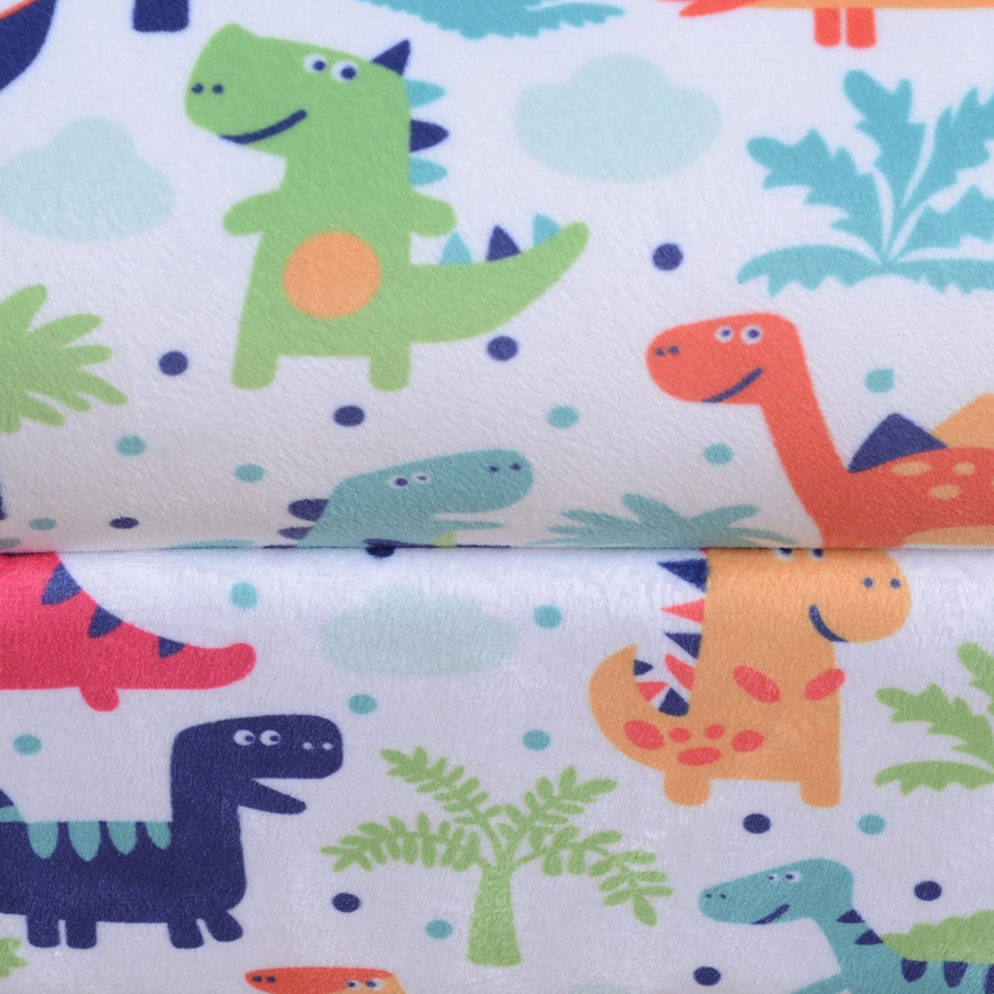 HOMCOM Children's Armchair Flannel Kids Sofa Tub Chair Cartoon Dinosaur Pattern Wooden Frame Bedroom Playroom Seater Multicolour