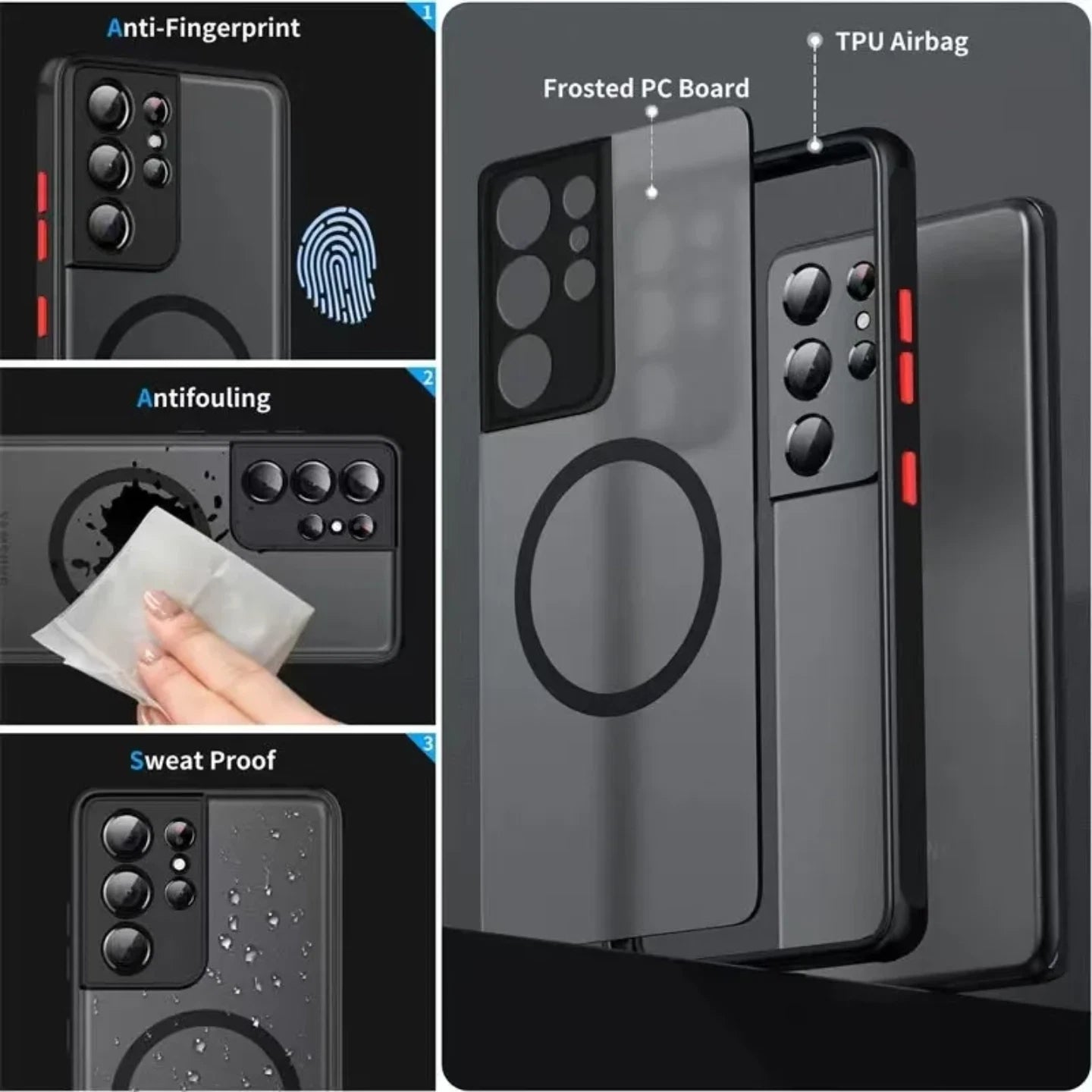 Samsung Galaxy S26 S26+ S26 Ultra Magnetic Case Wireless Charging Shockproof