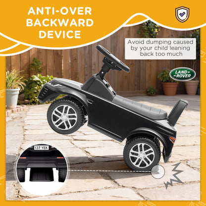 AIYAPLAY Land Rover Licensed Toddler Ride on Car with Horn, Engine Sounds, Under-Seat Storage, for 18-36 Months, Black