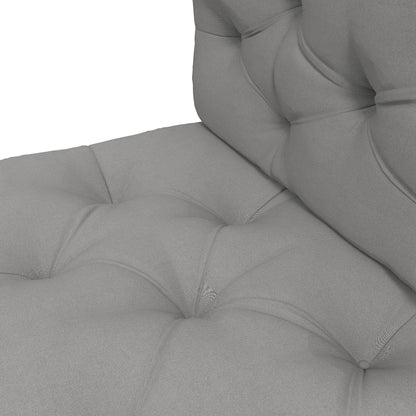 Outsunny Seat and Back Padded Pallet Cushion Set - Light Grey