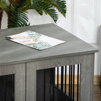 PawHut Dog Crate Table for Medium and Large Dogs with Magnetic Door for Indoor Use, 85 x 55 x 75 cm, Grey--ChewyGames-ChewyGames