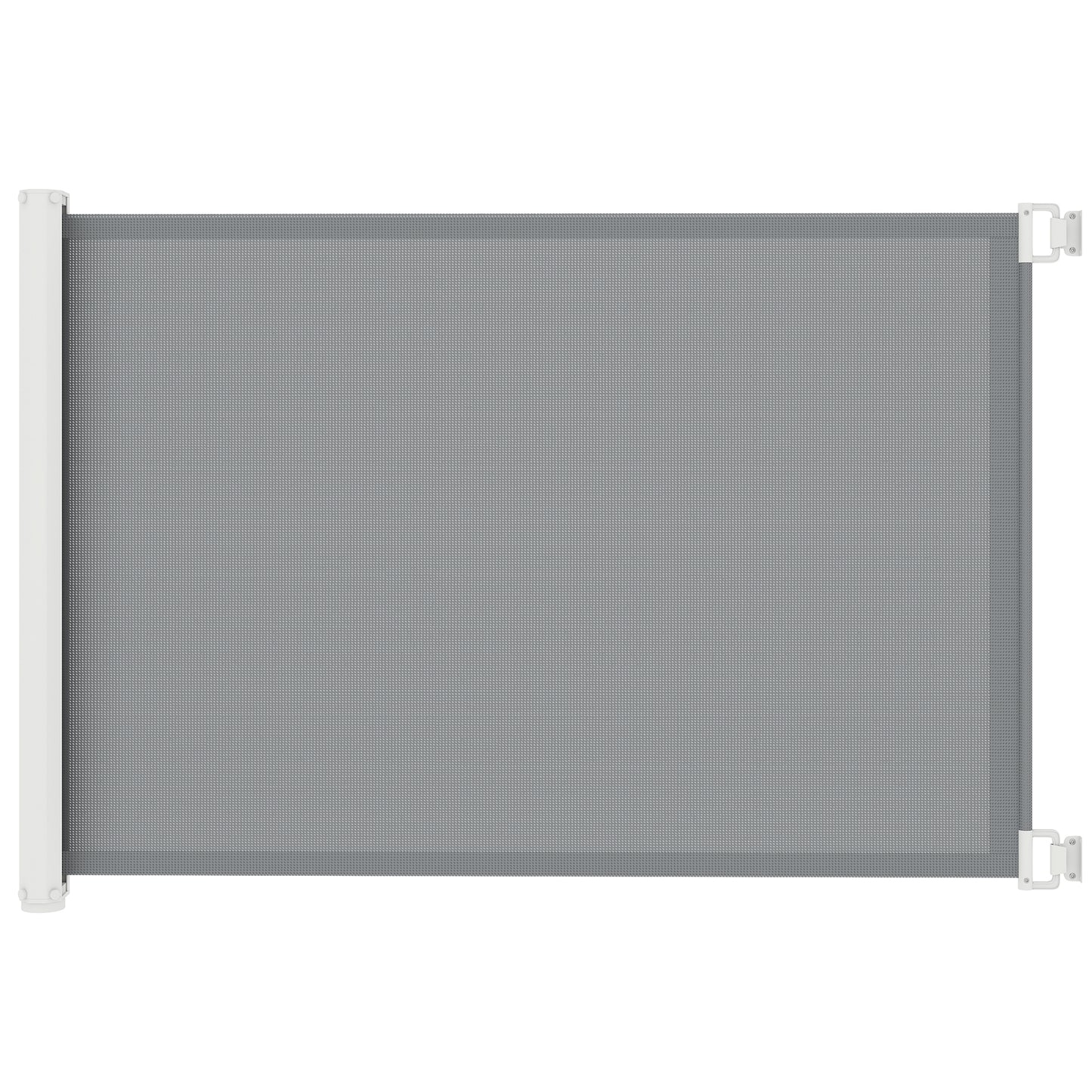 PawHut Retractable Pet Safety Gate, Folding Dog Barrier, Grey