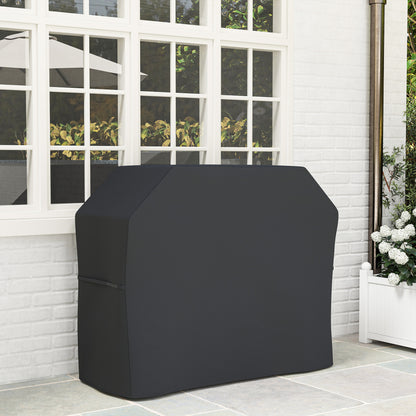 Outsunny 147 x 61cm Plastic Coated Protective Grill Cover - Black