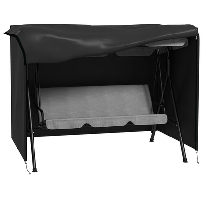Outsunny 205 x 124cm Three-Seater Swing Chair Protective Cover Black