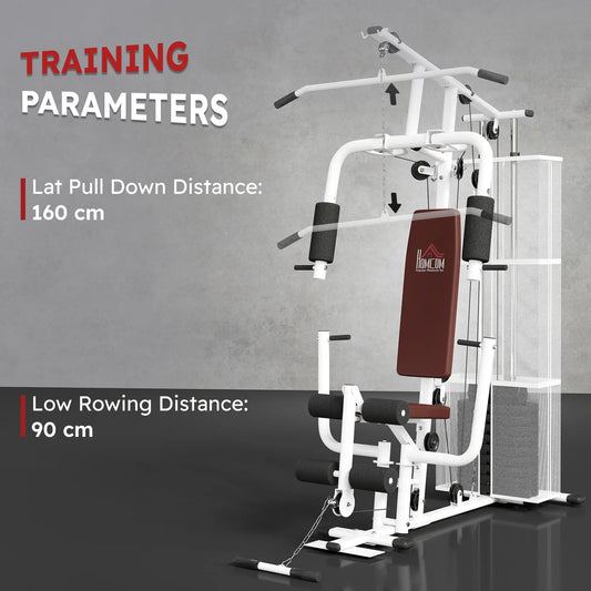 Home Multi Gym Large Multifunction Sturdy Strength Training Machine - White