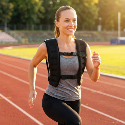 SPORTNOW Weighted Vest, 8 kg Weight Vest with Adjustable Straps, Reflective Strips, Black