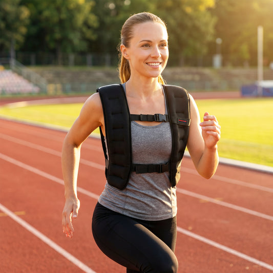 SPORTNOW Weighted Vest, 8 kg Weight Vest with Adjustable Straps, Reflective Strips, Black