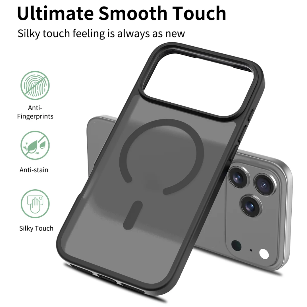 iPhone 17 Pro Max MagSafe Case Shockproof Clear Back TPU PC Slim Cover