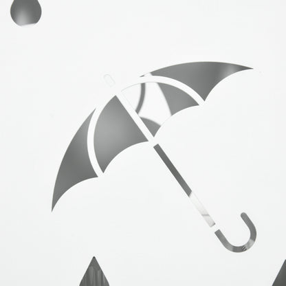 HOMCOM Six-Umbrella Steel Holder Stand - White