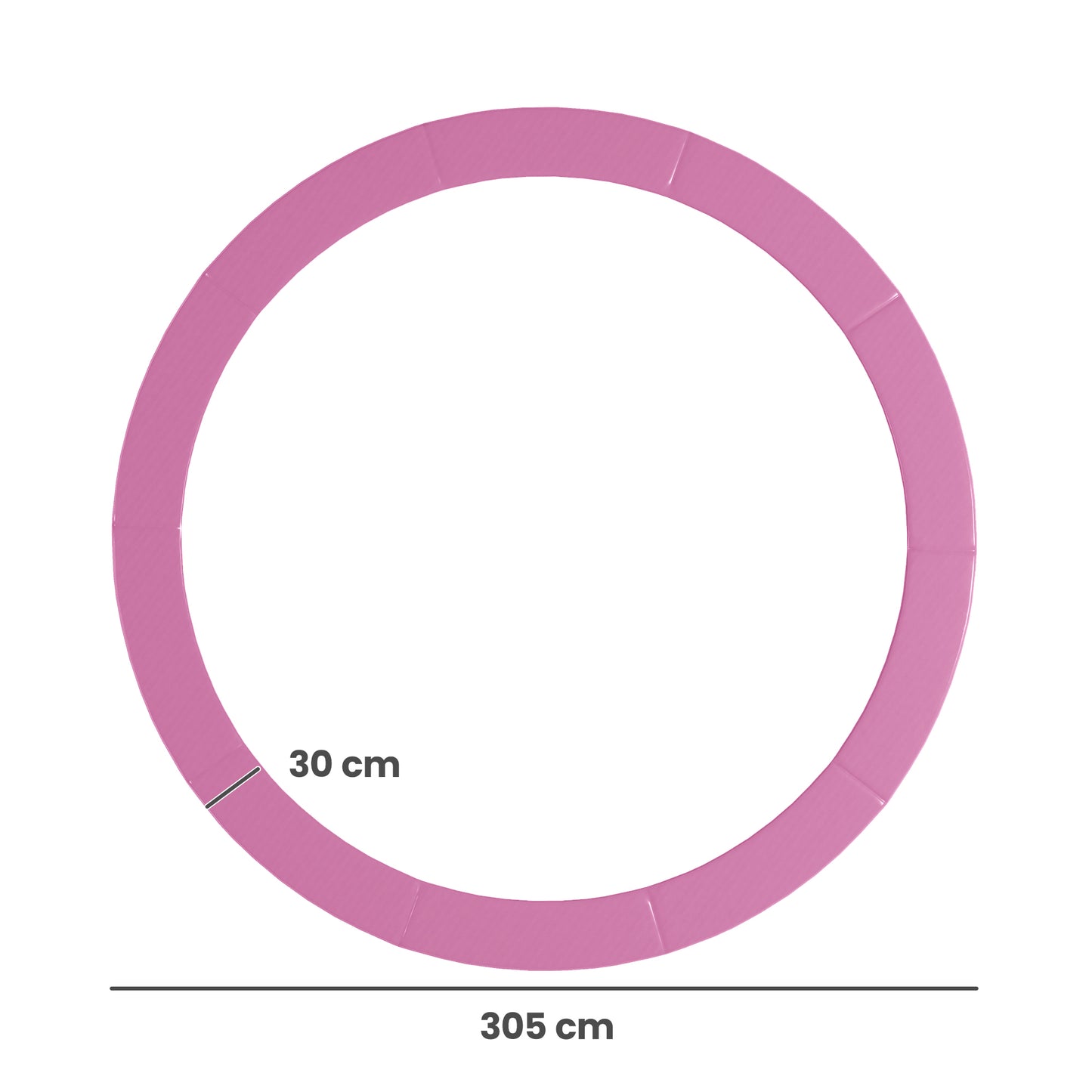 SPORTNOW 10FT Trampoline Spring Cover, Plastic Trampoline Pad Replacement with Elastic Cord, Waterproof, UV Resistant and Tear-Resistant, Pink