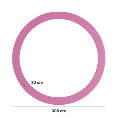 SPORTNOW 10FT Trampoline Spring Cover, Plastic Trampoline Pad Replacement with Elastic Cord, Waterproof, UV Resistant and Tear-Resistant, Pink