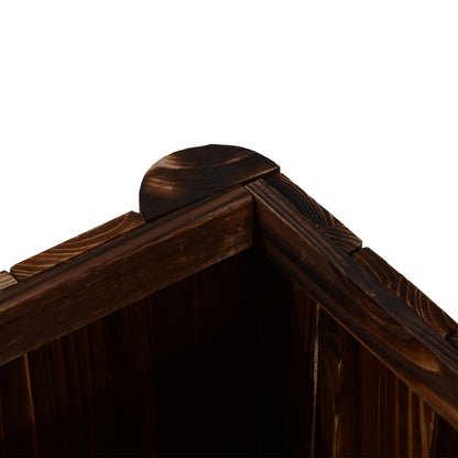 Outsunny Wooden Raised Garden Bed, 120 x 50 x 45cm Elevated Planter Box, Outdoor Flower Bed with Drainage Gaps, Easy Assembly