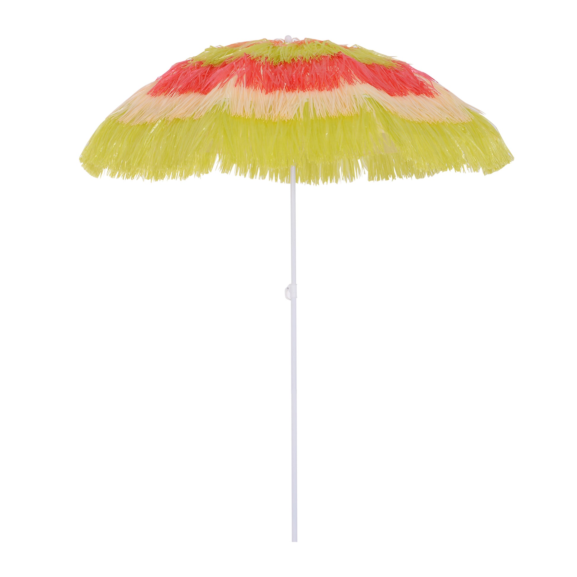 Outsunny 1.6m Garden Hawaii Parasol, Patio Beach Sun Umbrella Sunshade Hawaiian Folding Tilting Crank Parasol (Multicolour)-Parasols-ChewyGames-ChewyGames