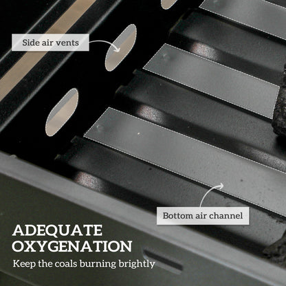Outsunny Foldable Charcoal Grill - Black