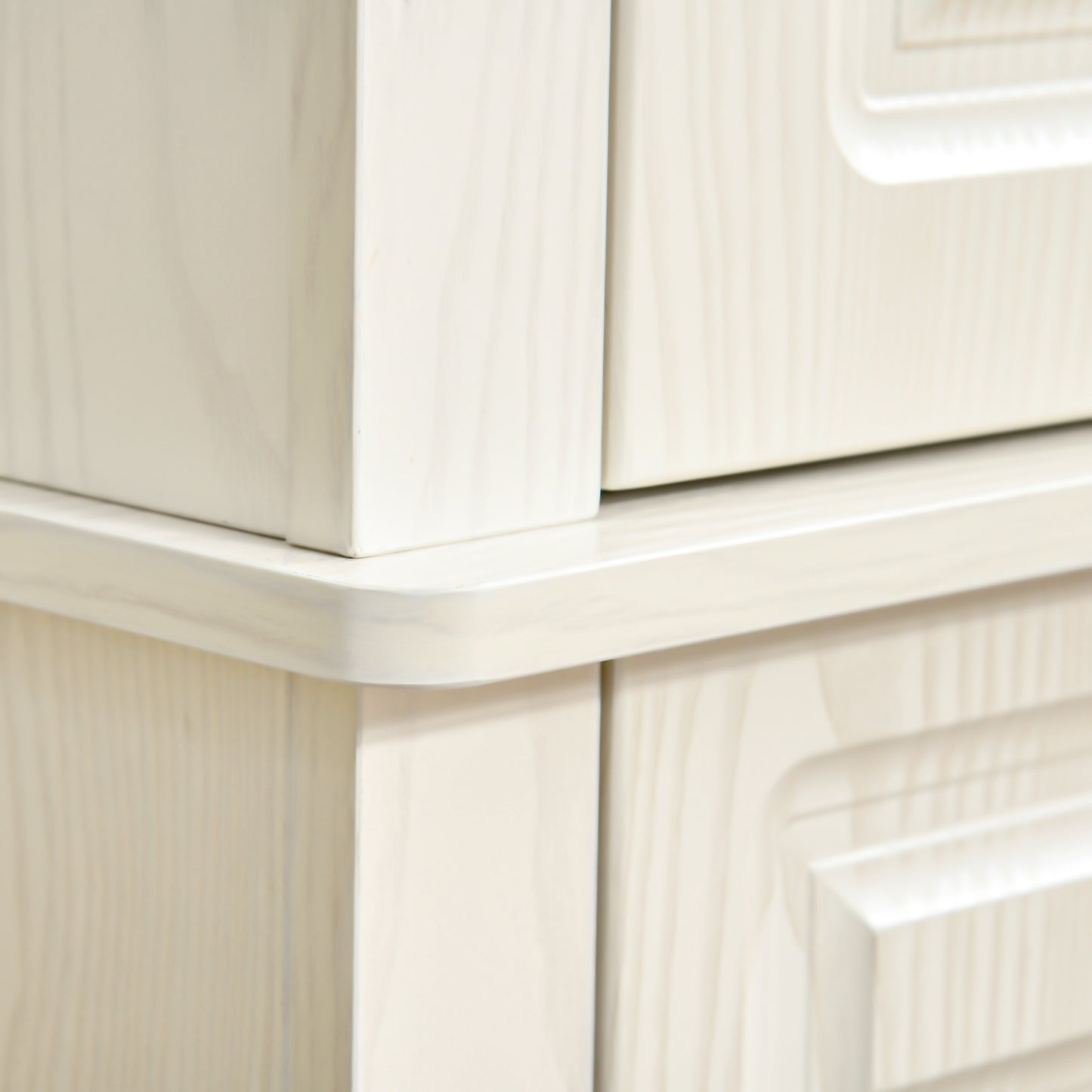 HOMCOM Tall Kitchen Cupboard, Kitchen Pantry Cabinet with 6 Shelves and Drawer, Cream White