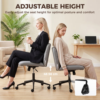 HOMCOM extra nail tech rolling retro fabric cute teenager arms hairdresser on chairs desks spinny comfortable beauty