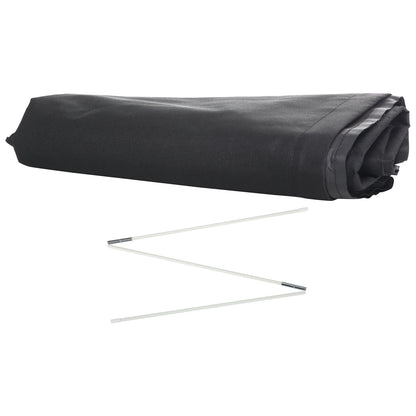Outsunny Garden Parasol Cover, Waterproof Outdoor Cantilever Banana Umbrella Protector, 300D Oxford Fabric, 240 x 48/70 cm for 3 m Cantilever Parasol, Black