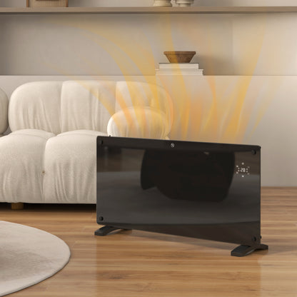 HOMCOM 2000W 5-35℃ Smart Control Heater - Black