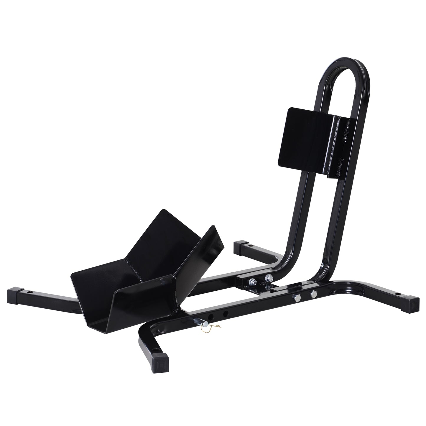 HOMCOM Metal Motorcycle Motorbike Wheel Chock Locking Stand System 17", 19", 21"/43, 48, 51 cm Front Wheels Steel Adjustable Fixing Tyre Holder Support