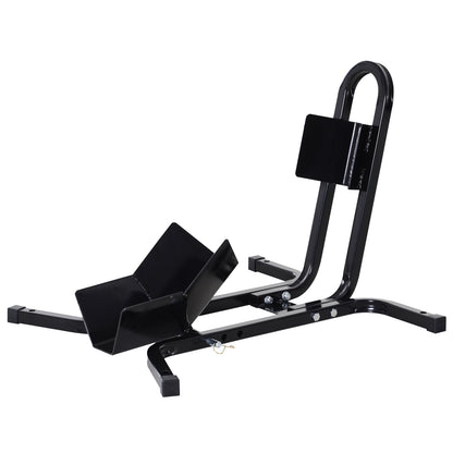 HOMCOM Metal Motorcycle Motorbike Wheel Chock Locking Stand System 17", 19", 21"/43, 48, 51 cm Front Wheels Steel Adjustable Fixing Tyre Holder Support
