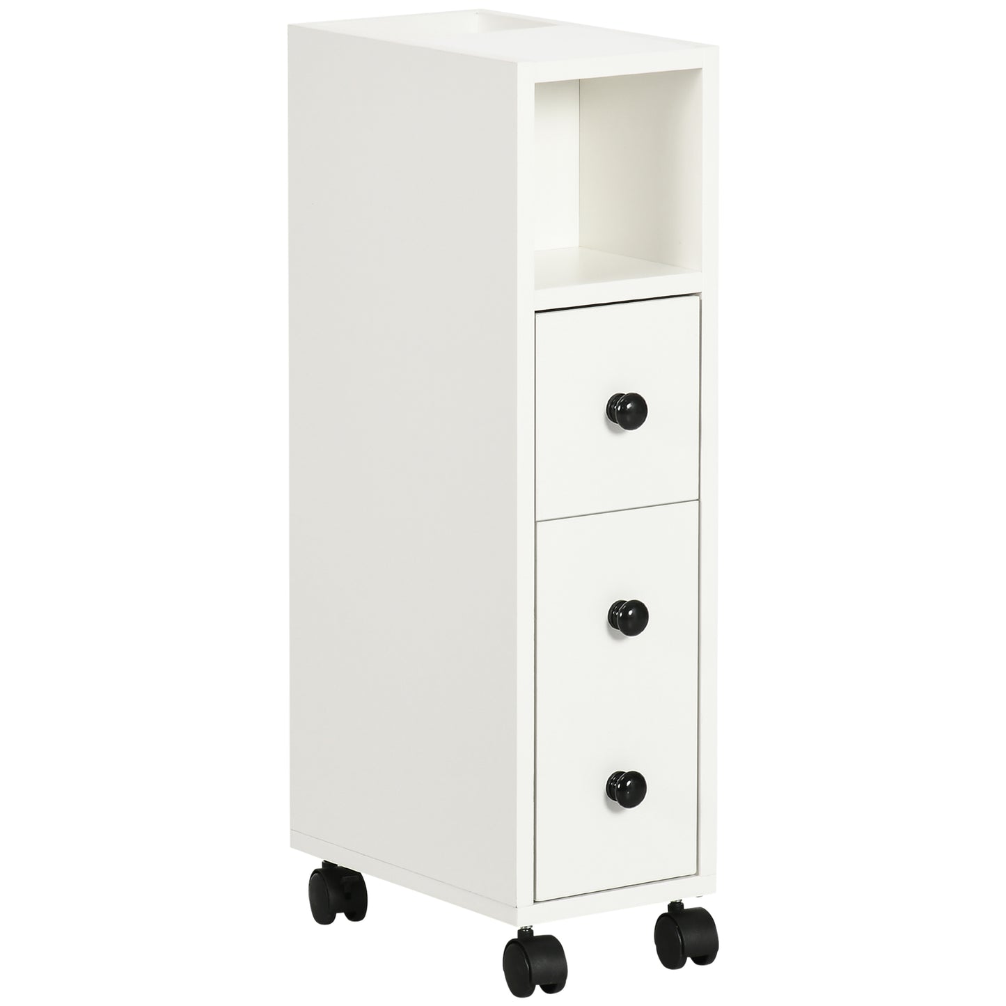 kleankin Slimline Bathroom Storage Cabinet - White--ChewyGames-ChewyGames