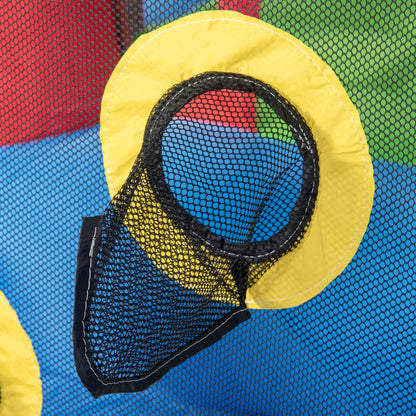 Outsunny 6 in 1 Kids Bouncy Castle, with Water Slide, Water Gun, Climbing Wall, Air Blower for Indoors/Outdoors, 3.9 x 3 x 2m