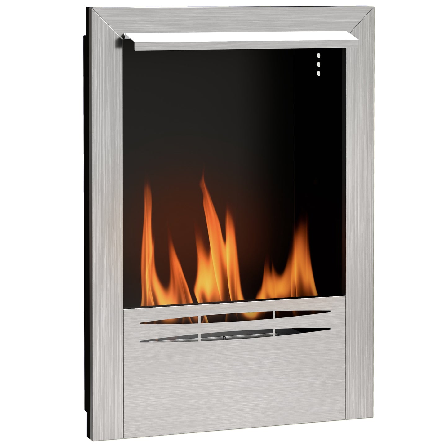 HOMCOM Stainless Steel Bioethanol Fire - Silver Tone