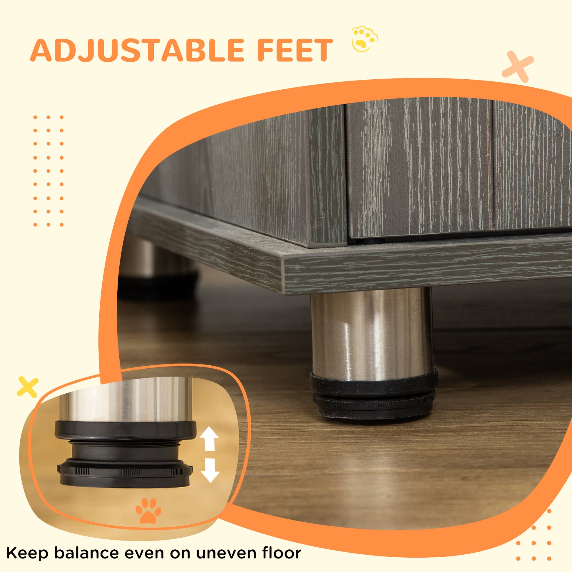 PawHut Dog Crate Table for Medium and Large Dogs with Magnetic Door for Indoor Use, 85 x 55 x 75 cm, Grey--ChewyGames-ChewyGames